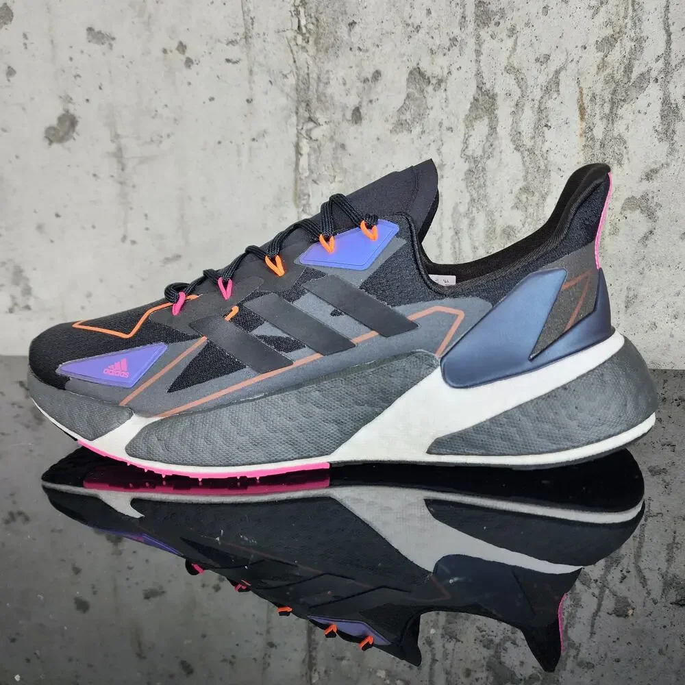 MSRP $130 Adidas X9000L4 Men’s Running Shoes Black Purple Orange Size 10.5